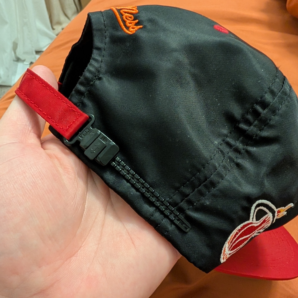 Mitchell & Ness Black and Red Hat